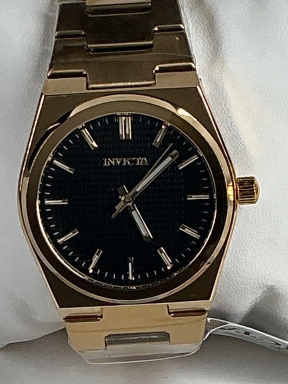 Invicta Gold-Tone Men's Bracelet Watch with Black Dial